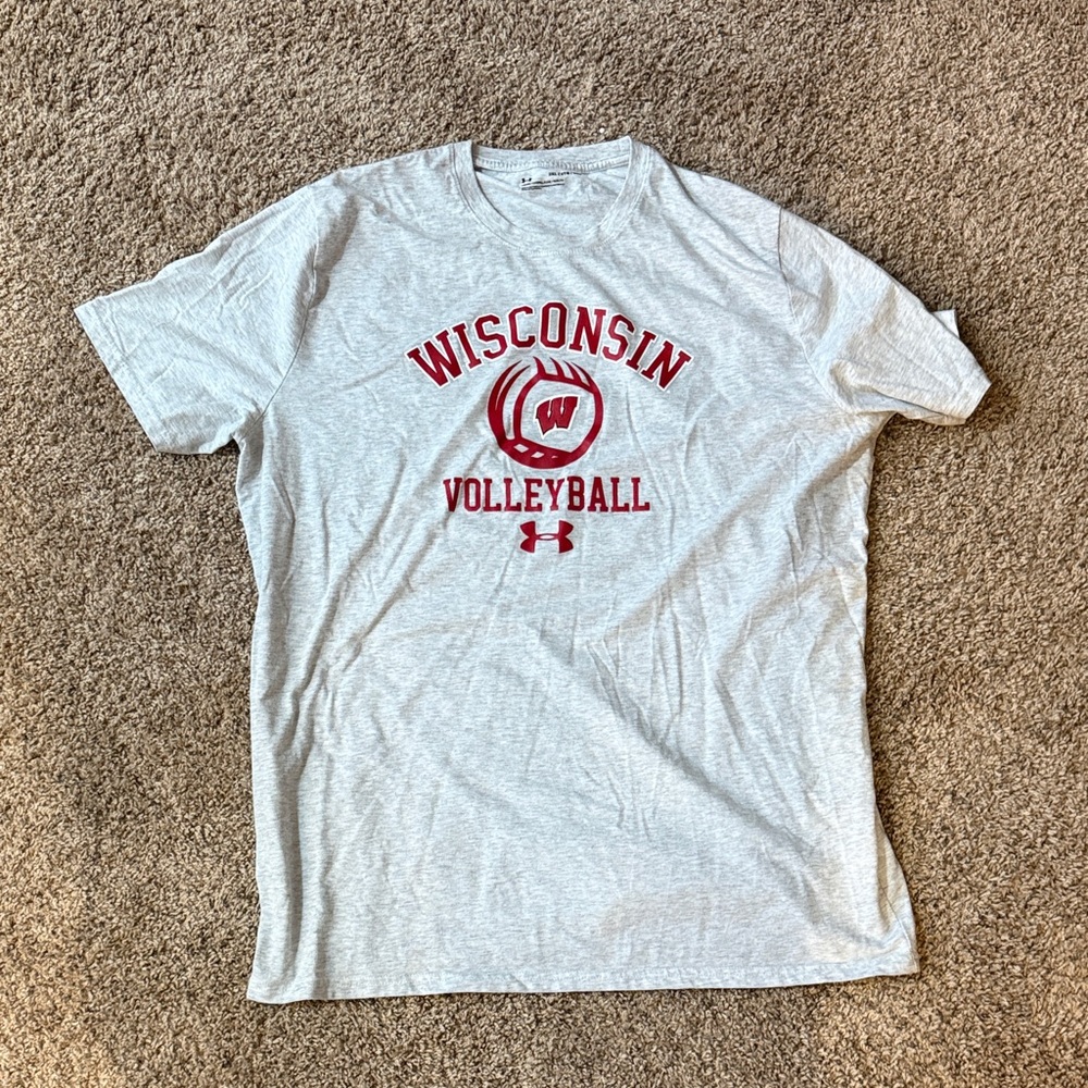 Under Armour Gray Wisconsin Volleyball Tee